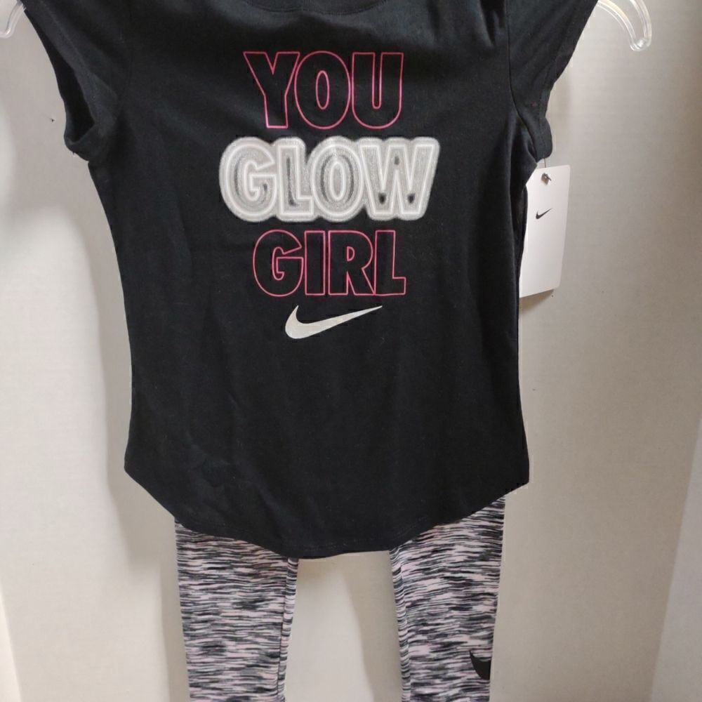 👍 Nike Tshirt Leggings 6x Outfit You Glow Girl. K1 - Picture 2 of 6